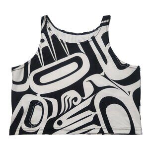 Native Indigenous Three Ravens Design Activewear Crop Cropped Top 42" Bust